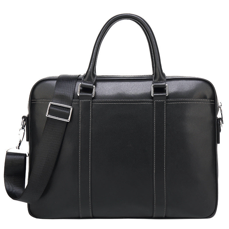 Valstrend portafoglio uomo in pelle, borsa portadocumenti compatta e elegante con manico e scomparti interni.
