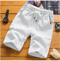 Pantaloni corti estivi da uomo in cotone e lino Valstrend, casual e larghi, ideali per look estivi e comfort all'aperto