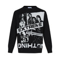 American Jacquard Loose-fitting Casual Round-neck Sweater