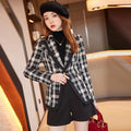 Completo da lavoro in tweed professionale Valstrend, giacca e pantaloni eleganti per ufficio e commuting.