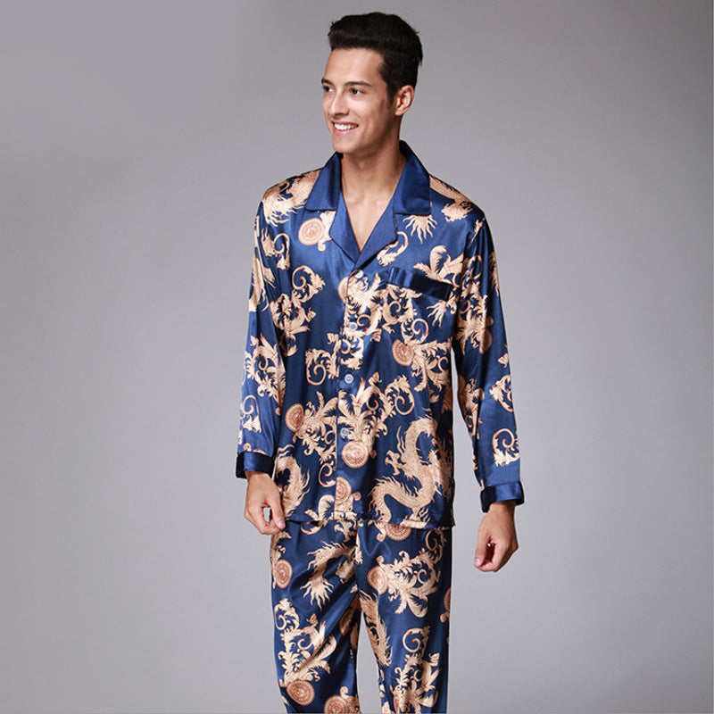 Completo pigiama da uomo con pantaloni a maniche lunghe Valstrend, morbido e comodo, ideale per il relax e il sonno.