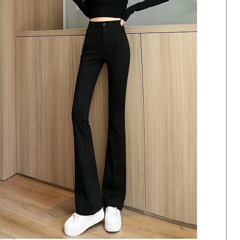 Pantaloni skinny da donna in spandex neri di Valstrend, pantaloni alla moda aderenti e versatili, ideali per look eleganti e casual