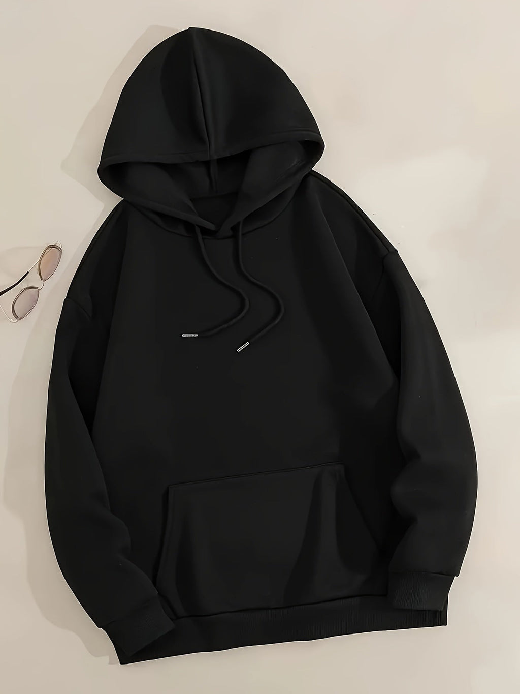 Felpa casual da uomo Valstrend, morbida e tinta unita, con cappuccio, ideale per primavera/autunno, abbigliamento outdoor.