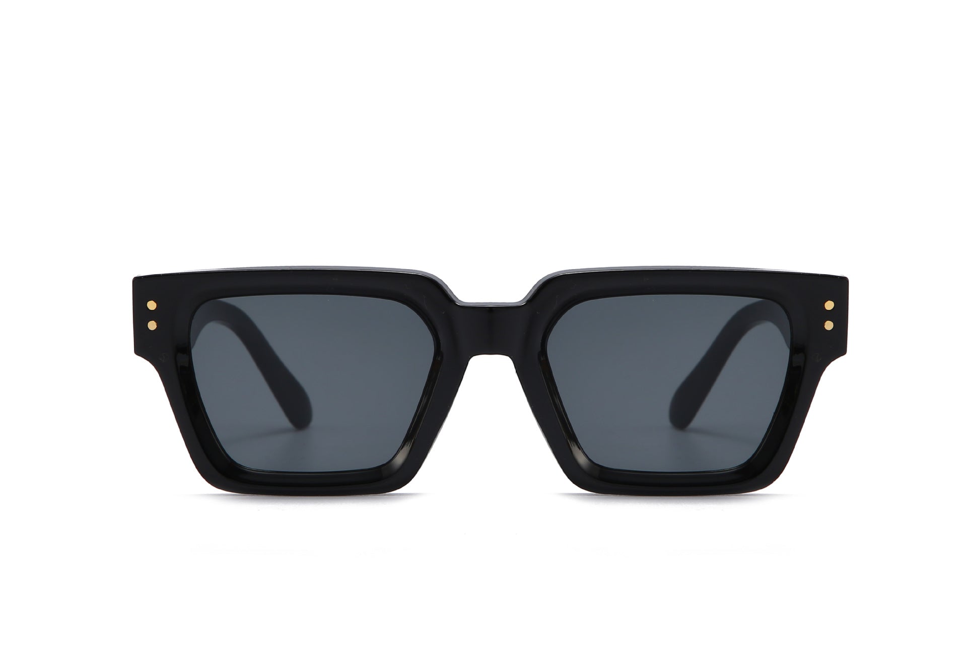 Occhiali da sole neri Valstrend, stile Hong Kong, con montatura semplice e protezione UV alta, adatti a look alla moda e protezione solare.