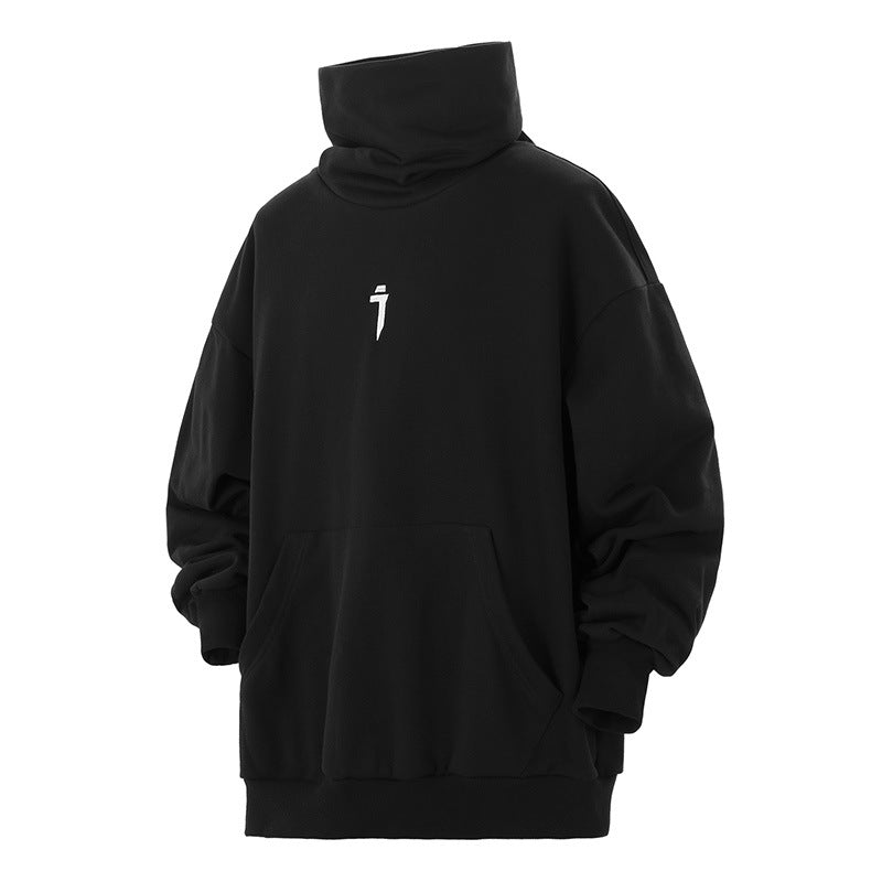 Maglione casual da uomo Valstrend, pile con colletto alto e stile informale, in tessuto morbido e caldo.