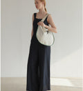 Borsa tote Valstrend in tessuto canvas con dettagli in pelle, coulisse, grande capacità e stile semplice e moderno.