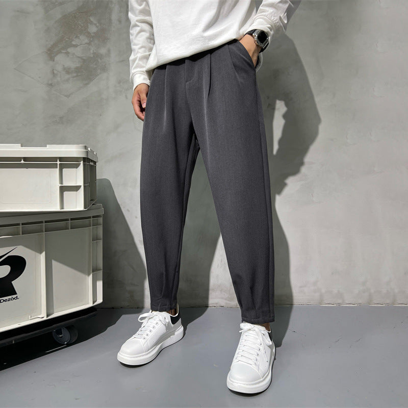 Pantaloni casual da uomo Valstrend per primavera e autunno, versatile e confortevoli, in tessuto morbido e moderno.