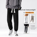 Pantaloni sportivi casual da uomo Valstrend, pantaloni larghi in colore solido, tessuto pesante autunno inverno 350g.