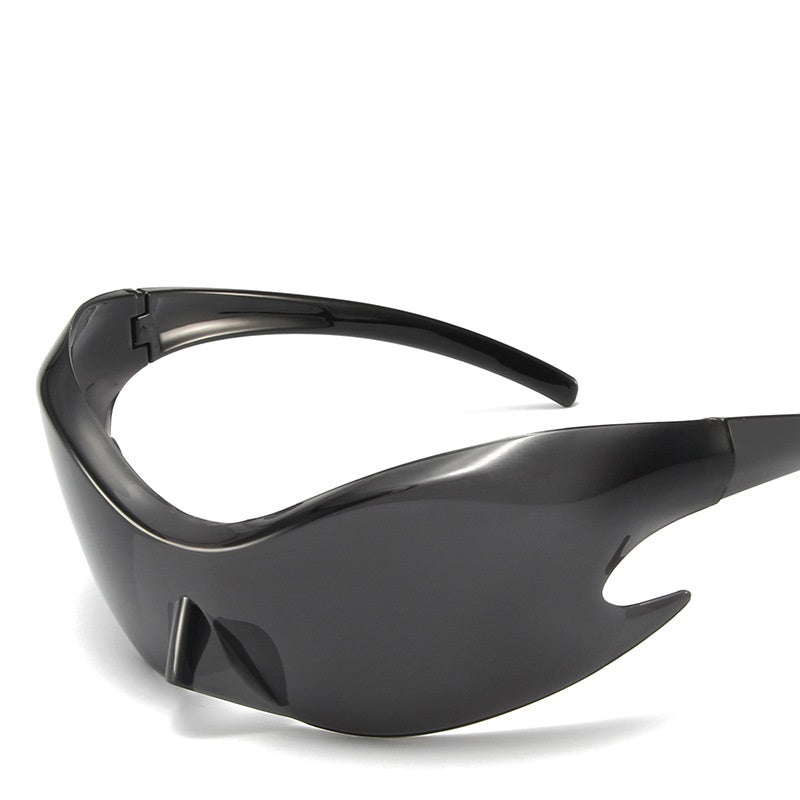 Occhiali da sole unisex Valstrend Sense Future Style Y2g senza montatura, design moderno e stile futuristico.