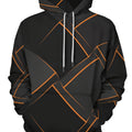 Felpa con cappuccio Valstrend con motivo geometrico, design casual e grafico, ideale per inverno e autunno, uomo.