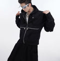 Deconstruct 3D Do Old Short Padded Shoulder Hoodie Red Tracksuit Jacket