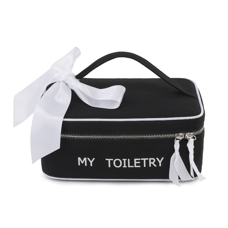 Borsa porta trucco portatile grande capacità Valstrend, elegante e pratica per organizzare cosmetici in viaggio.