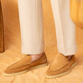 Scarpe Lazy Handmade in Vera Pelle Valstrend, modello comodo con tomaia in pelle naturale e suola antiscivolo.