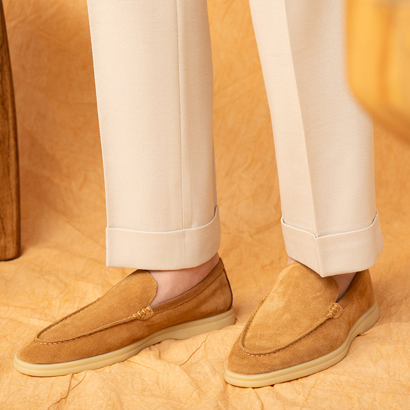 Scarpe Lazy Handmade in Vera Pelle Valstrend, modello comodo con tomaia in pelle naturale e suola antiscivolo.