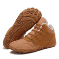 Outdoor Winter Snow Boots Men's Waterproof Bare Feet Five-finger Cotton Shoes Fleece Lined Padded Warm Keeping