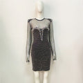 Gonna da donna Valstrend in mesh trasparente e fascia a rete, perfetta per feste e occasioni eleganti.