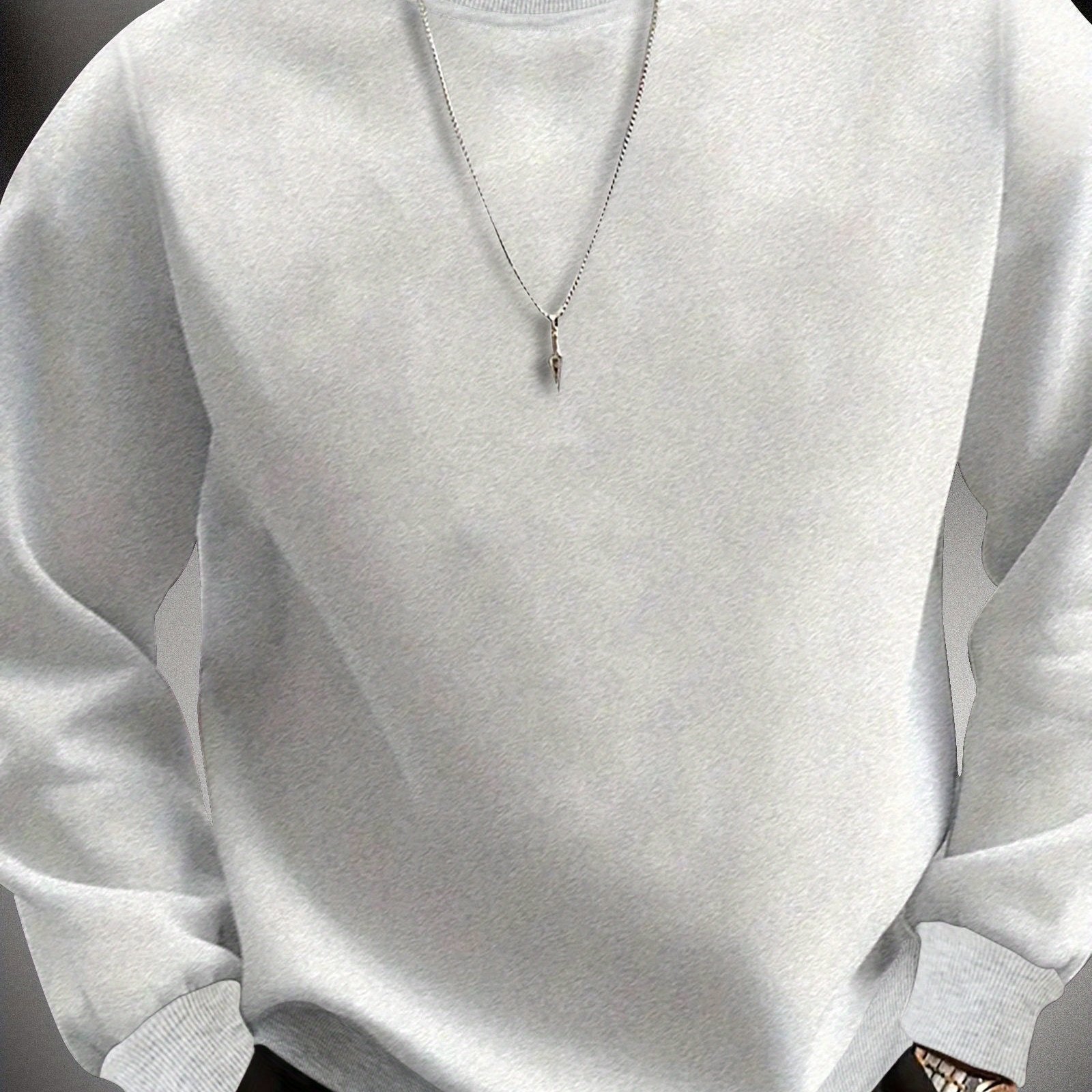 Felpa casual da uomo Valstrend, a manica lunga, in colore solido, comoda e adatta per outdoor e uso quotidiano.