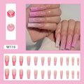 Adesivi per unghie femminili con gradiente rosa, lunga durata, decorativi, ideali per manicure eleganti, di marca Valstrend shop