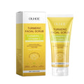 Scrub viso esfoliante alla curcuma Valstrend, crema naturale con pezzi di curcuma e texture cremosa per pelle luminosa e levigata