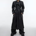 Giacca in pelle PU con spalle tridimensionali e design a spalline spesse, moda moderna, color nero, Valstrend.