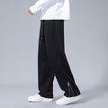 Pantaloni dritti da uomo Valstrend Shop in felpa pesante stile americano, pantaloni sportivi comodi e casual, colore grigio scuro.