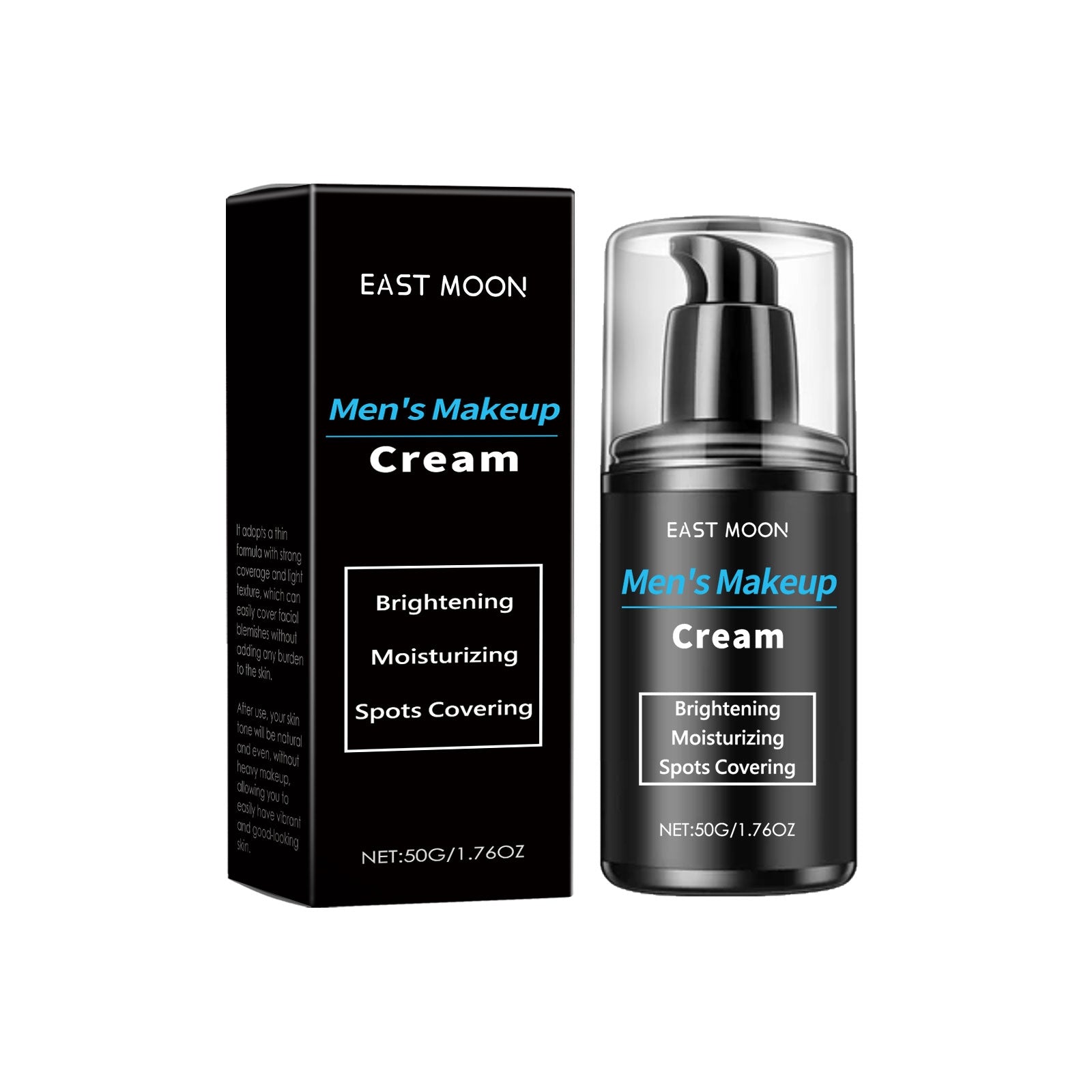 Crema trucco da uomo Valstrend Shop, confezione con crema colorata per il viso, adatta a un aspetto naturale e curato