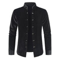 Camicia lunga da uomo in velluto di moda calda e elegante, marca Valstrend, con maniche lunghe e stile sofisticato