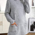 Cozy Fleece Hoodie with Dual Pockets - Casual Long Sleeve Pullover for Women, Perfect for Fall & Winter