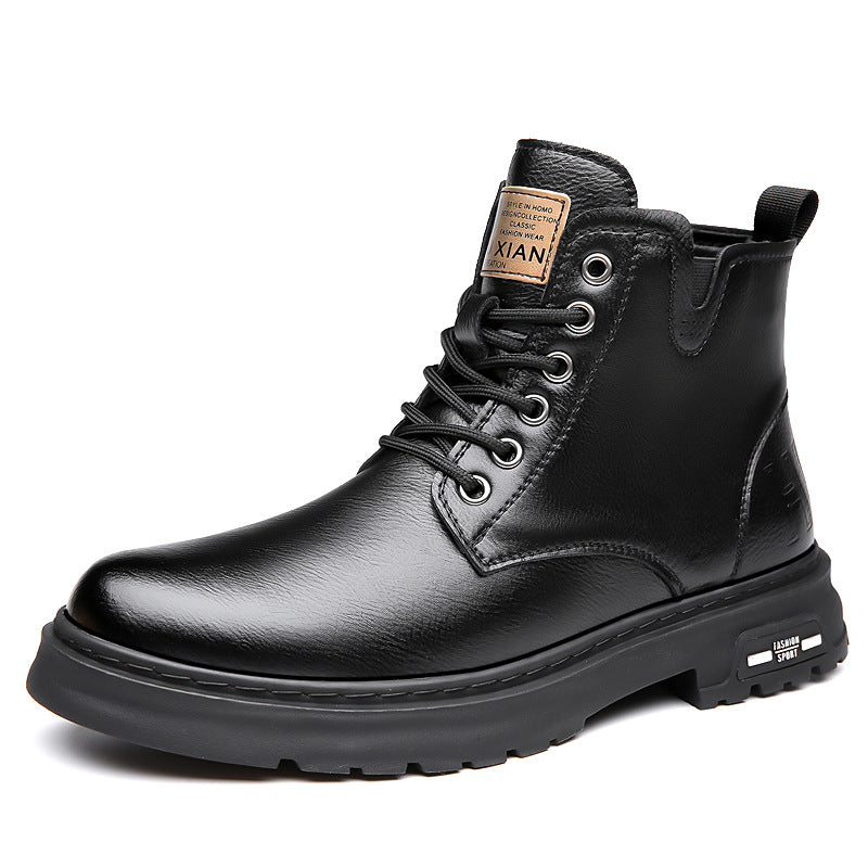 Stivali casual da uomo Valstrend con punta grande e calda, ideali per look rilassati e comfort quotidiano.