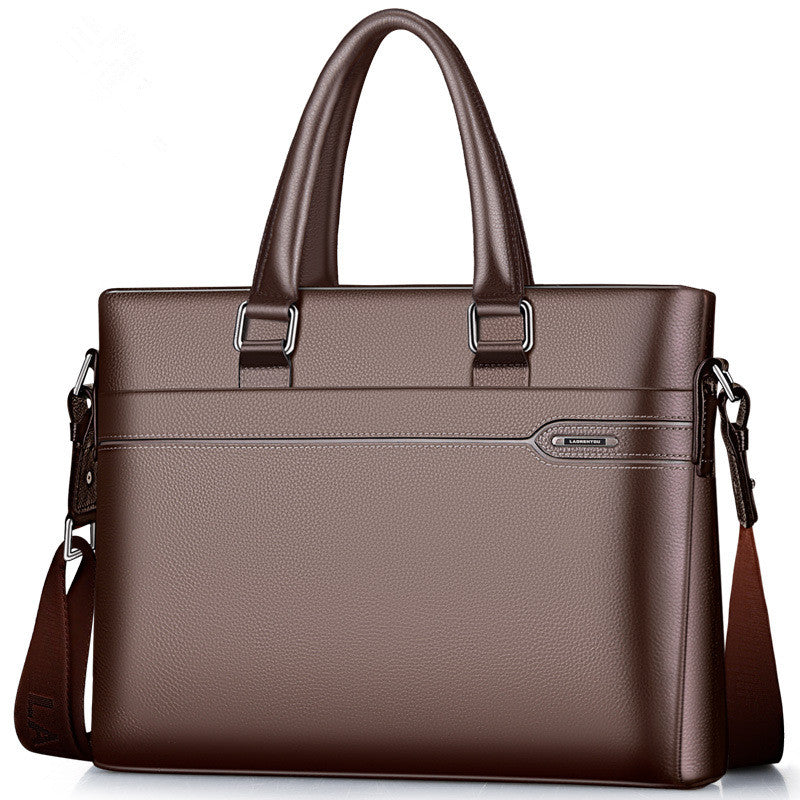 Valstrend valigetta orizzontale in cuoio di alta qualità, borsa business in pelle di prima lavorazione, stile elegante e professionale