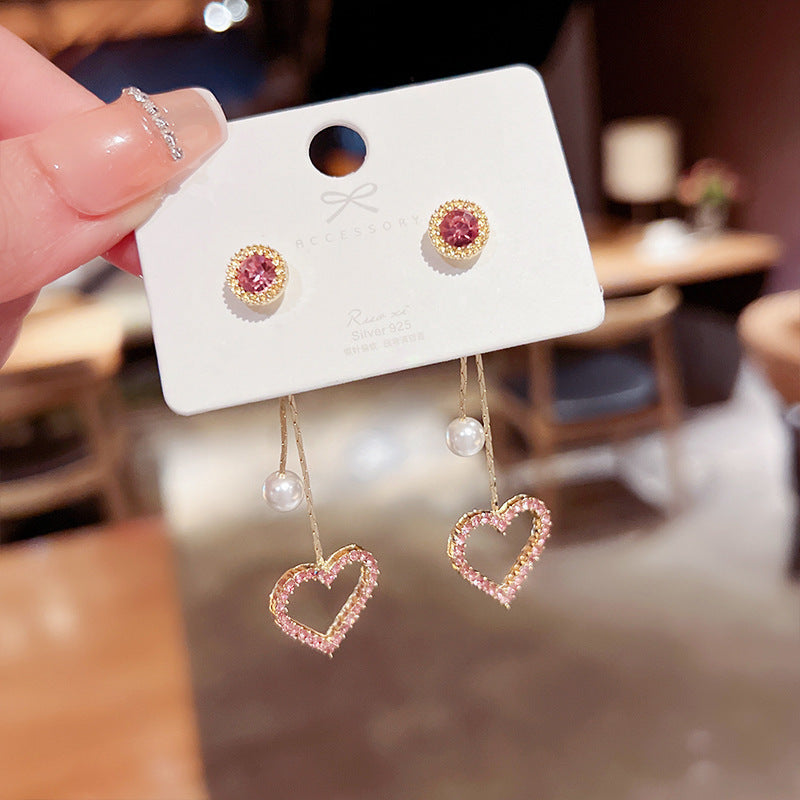 Orecchini in argento sterling con perle di lusso, eleganti e raffinati, stile needle light, marca Valstrend.