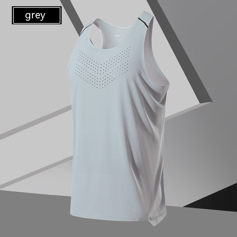 Gilet da corsa estivo senza maniche per uomo, leggero e traspirante, marca Valstrend, ideale per allenamenti all'aperto.