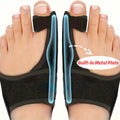 2 pcs toe separators, built-in metal plate, solid and straight, mercerized cotton&sponge composite fabric material, breathable and not stuffy, support day/night use