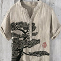 Camicia da uomo Valstrend Shop a maniche lunghe con stampa 3D di strade, dettagli visibili e design moderno.