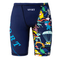 Pantaloncini da nuoto per uomo di taglia grande Valstrend shop, modello a vita bassa con stampa colorata e tasche laterali.