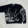 Maglione maschile di Valstrend Shop con stampa anime retrò autunnale e invernale, stile Harajuku, morbido e caldo.