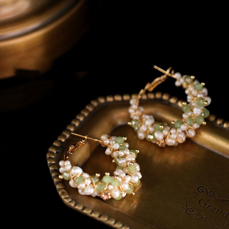 Orecchini a goccia con perle d'acqua e design raffinato, ideali per ragazze, brand Valstrend shop.