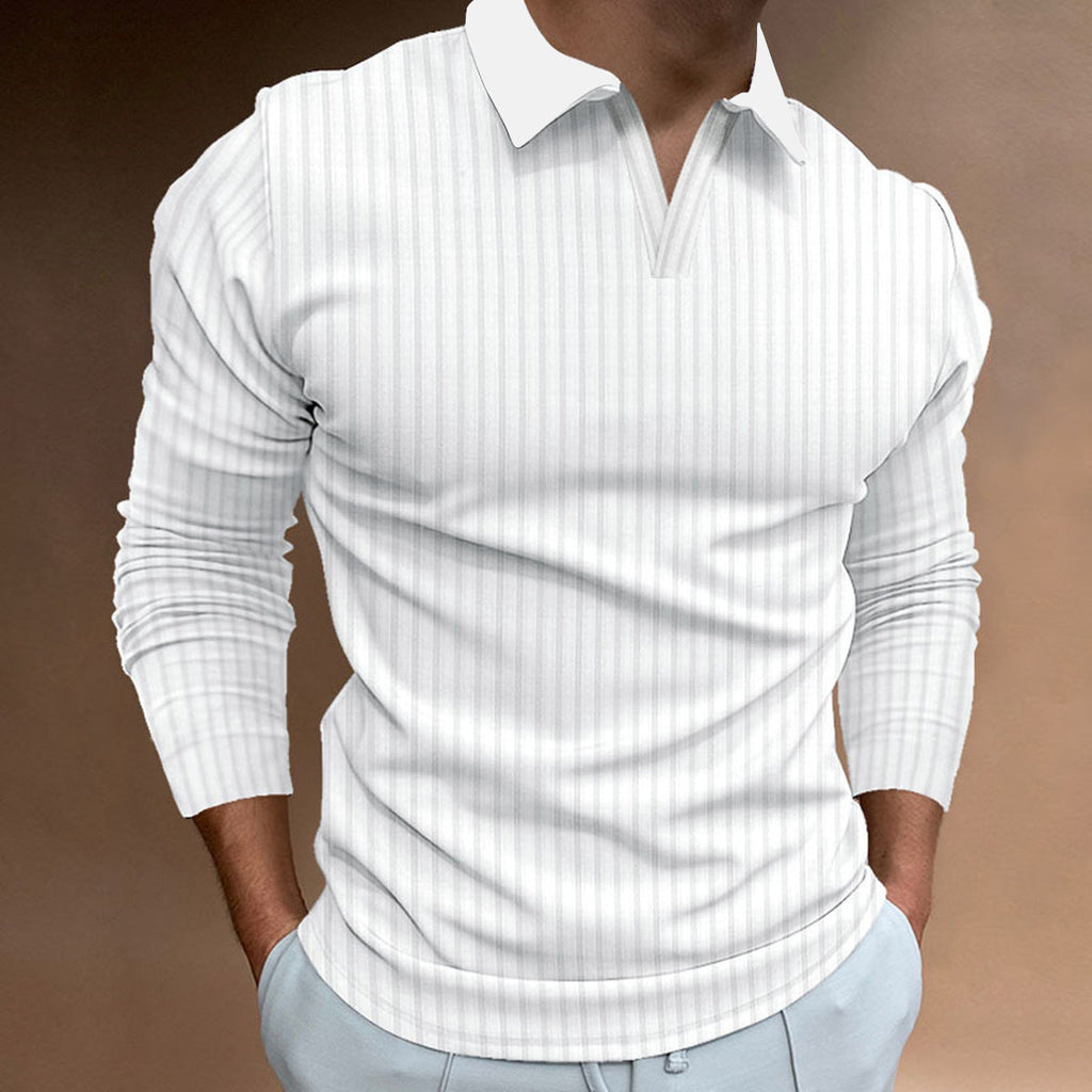 Uomo in giacca da lavoro casual con colletto a maniche lunghe in tinta unita, stile fitness e business, brand Valstrend.