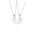 Set di collane con puzzle d'amore in acciaio inossidabile Valstrend, con due ciondoli a forma di cuore e design elegante