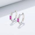 Orecchini quadrati con zirconi per donna, eleganti gioielli di Valstrend Shop, con dettagli scintillanti e finitura lucida.
