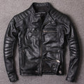 Giacca in pelle slim fit con colletto alla coreana e stile trendy, uomo, marca Valstrend shop.