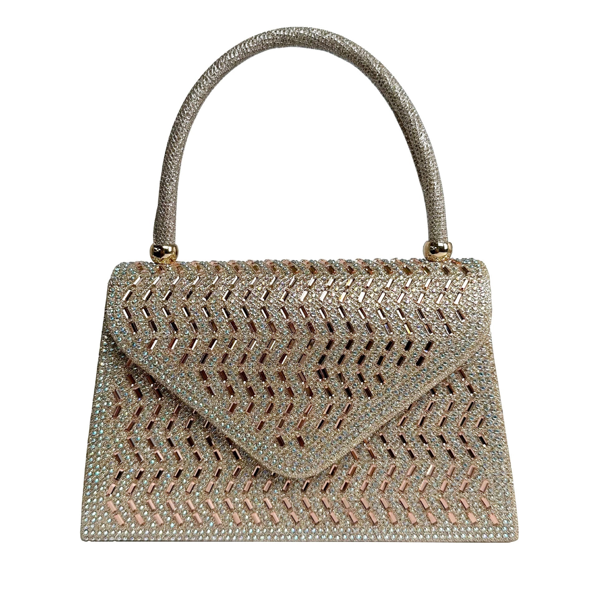 Borsa da donna Valstrend con strass per cena, elegante e raffinata, con dettagli lucidi e design chic.