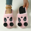Cute Panda Design Slippers, Casual Slip On Plush Lined Shoes, Comfortable Indoor Home Slippers