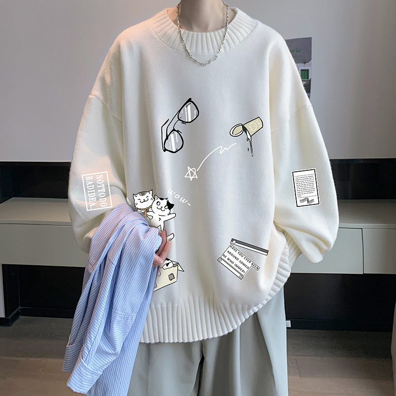 Maglione invernale spesso da uomo Valstrend, abbigliamento fashion autunnale con tessuto caldo e stile casual.