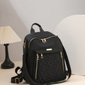 Zaino Valstrend in nylon con design trapuntato elegante, grande capacità, molte zip, ideale per uso quotidiano, viaggio e outdoor.