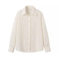 Camicia invernale da donna Valstrend, stile moda, a maniche lunghe, tessuto jacquard largo e morbido, ideale per l'inverno.