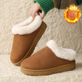Scarpe in cotone donna invernali Valstrend, slip-on, di taglia grande con punta rotonda e stile casual per il tempo libero.