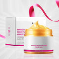 Maschera per le mani universale Valstrend, crema nutriente per uomini e donne, con estratti di mango, visibile in contenitore.