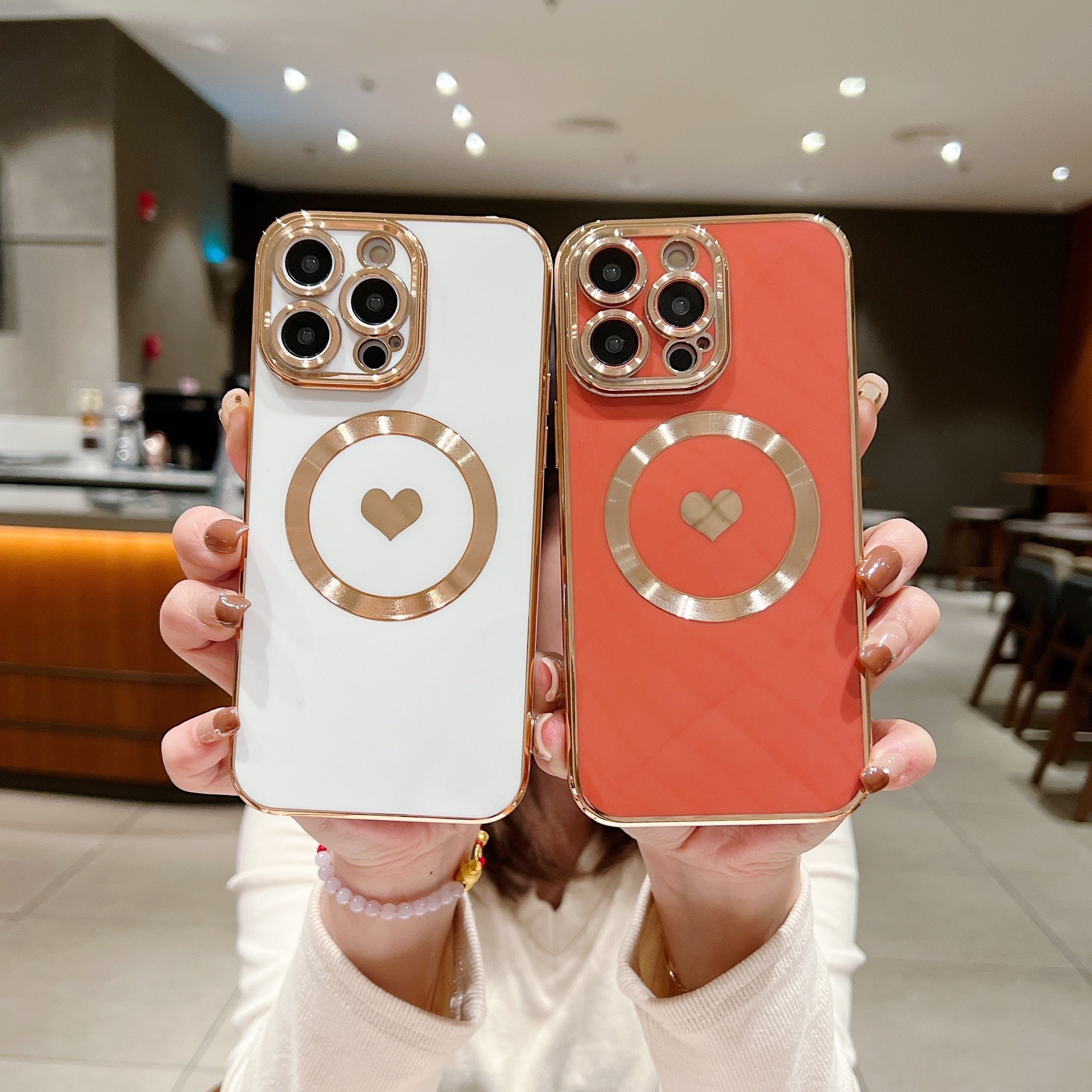 Custodia magnetica Valstrend YUSHISTONE per iPhone 15 Pro Max, 14 Pro Max, con protezione per fotocamera e retro morbido
