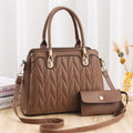 Borsa a mano Valstrend con motivo a diamante ricamato, spaziosa e alla moda, ideale per occasioni eleganti e quotidiane.